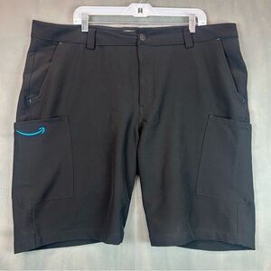 Amazon Luly Yang Delivery Cargo Shorts Mens Black Stretch Branded Size XXL